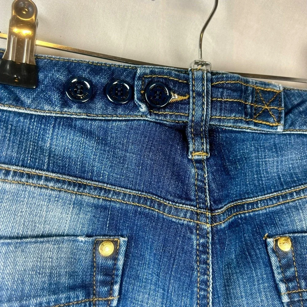 Love Moschino Skinny‎ Jeans Women 30 Blue Adjustable Waist Distressed Stretch